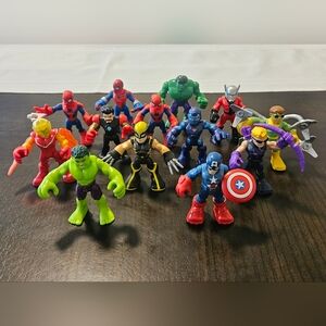 Hasbro Playskool Marvel Mini Action Figures Lot Of 13